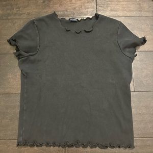 brandy ruffled baby tee